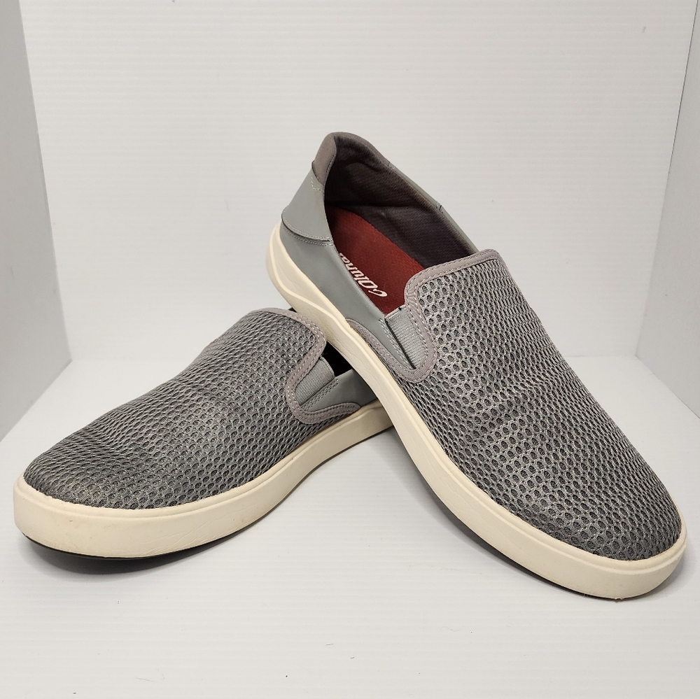 Olukai. Grey Slip Ons. Size 10.5